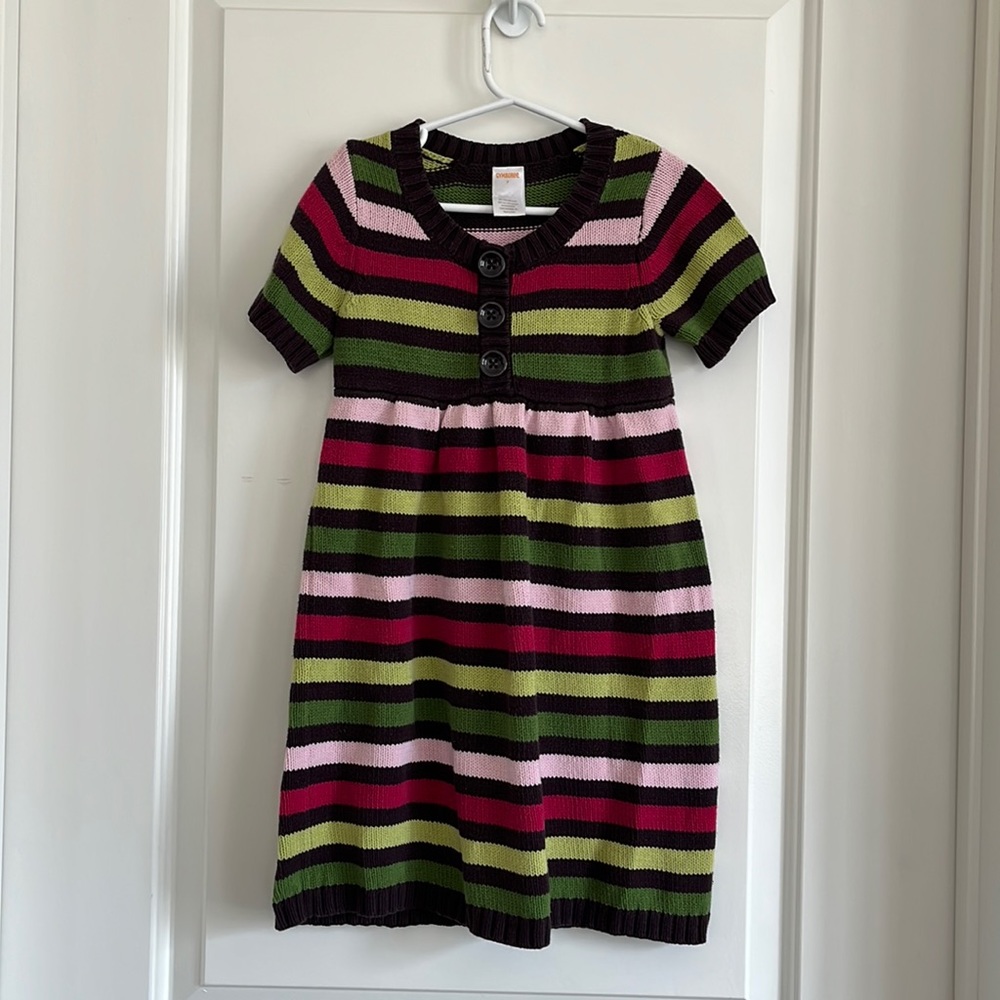 Gymboree striped knit dress size 7